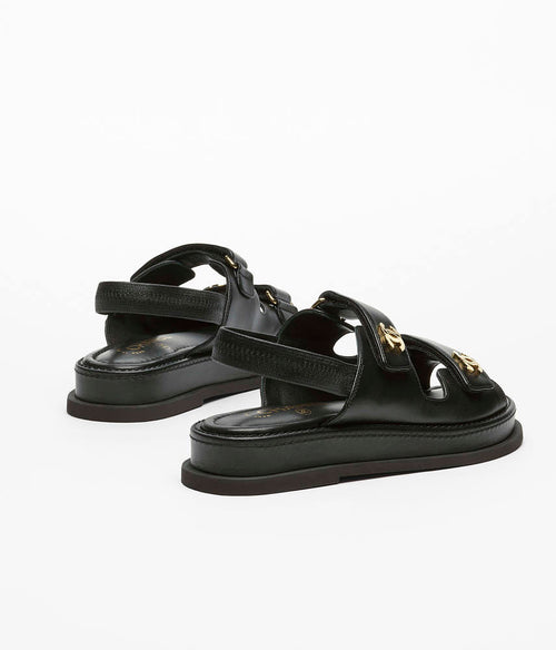 Chanel Interlock Signature Leather Sandals