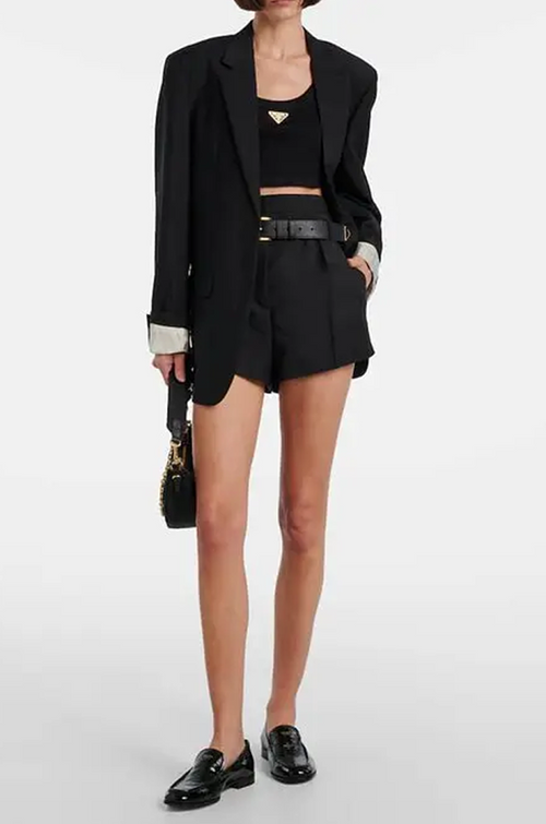 Prada Noir Épure Cropped Tank