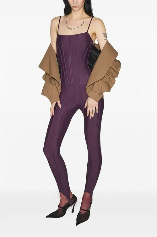 Mugler Contour Architect Second-Skin Jumpsuit