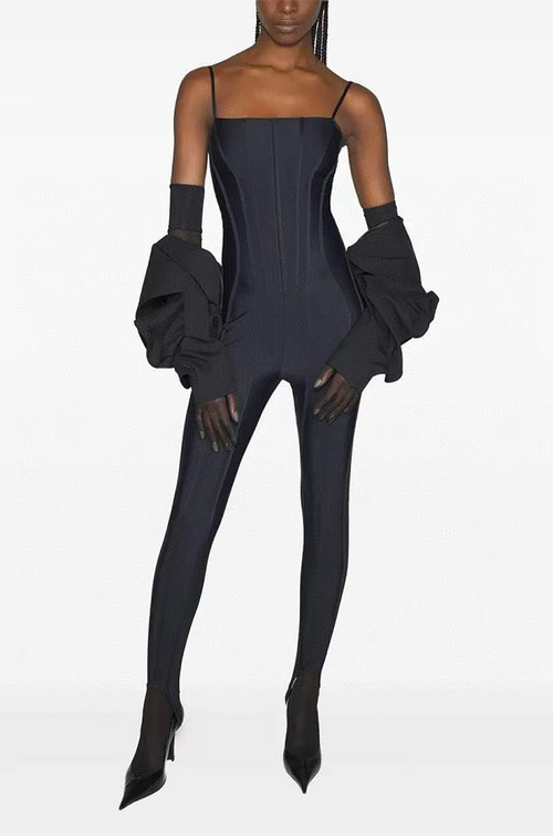 Mugler Contour Architect Second-Skin Jumpsuit
