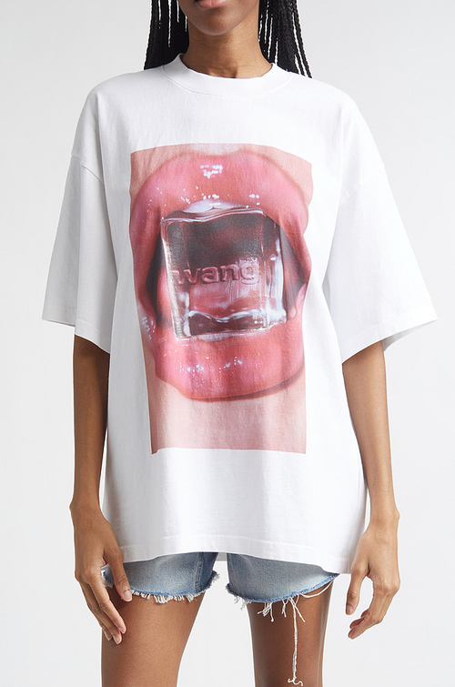 Alexander Wang Ice Melt Graphic Oversized Tee