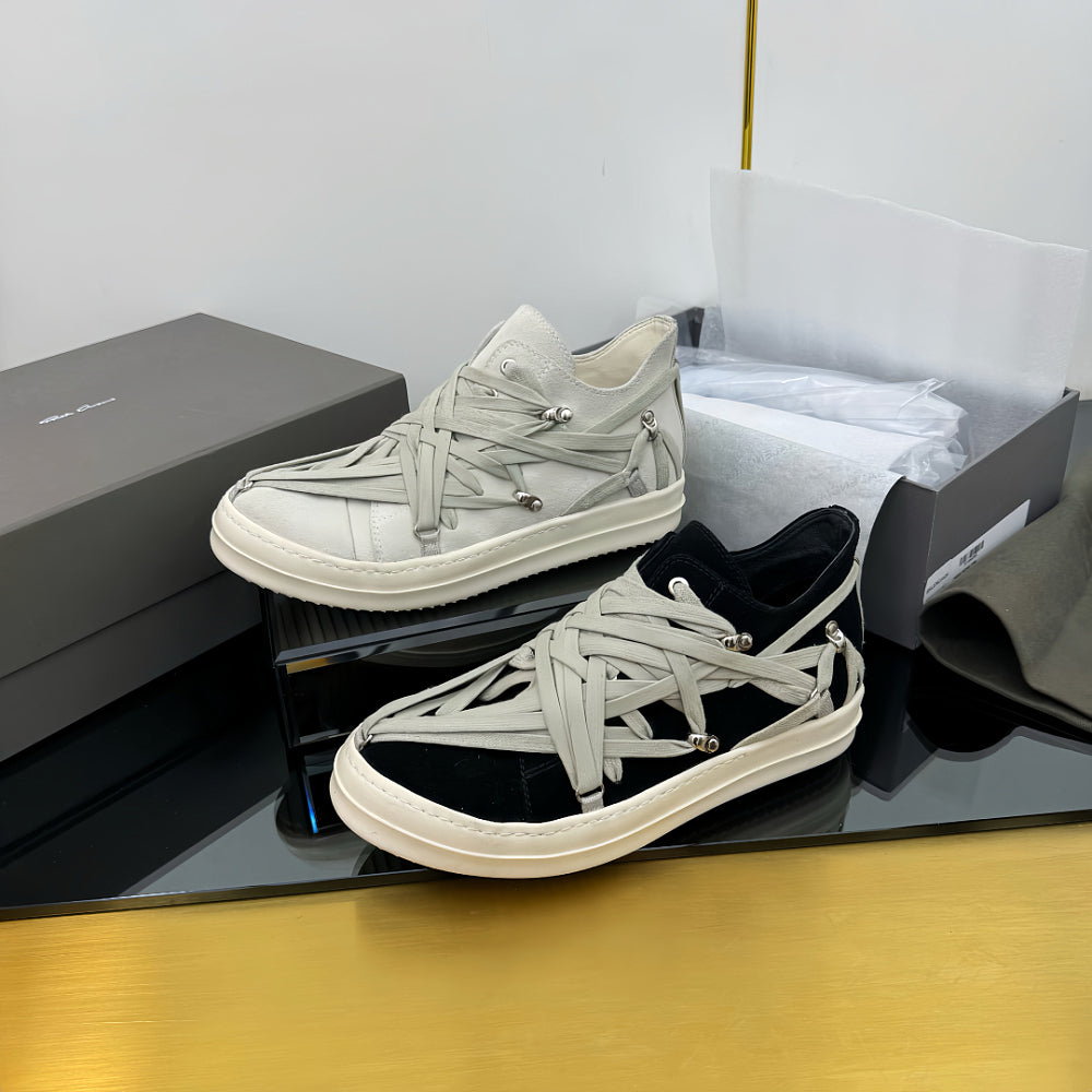 Rick Owen's HOLLYWOOD MEGALACED LOW SNEAKS FOR WOMEN – LUXE LIVING
