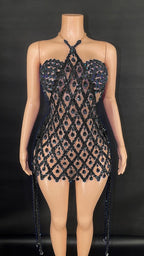 'Ezzla' Rhinestone Dress