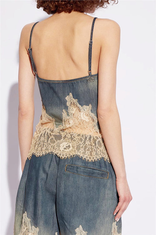 Bleu Lace Dégradé Denim Set