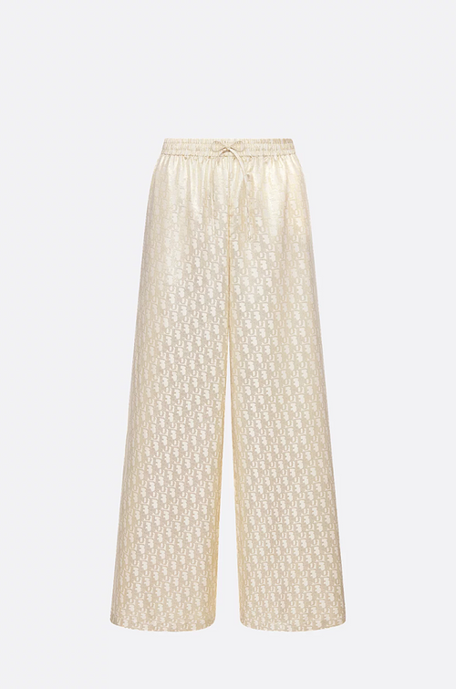 Dior Monogram Satin Pajama-Style Loungewear Set