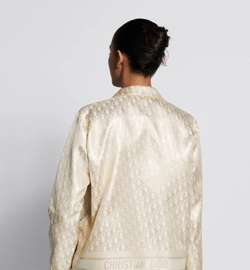 Dior Monogram Satin Pajama-Style Loungewear Set