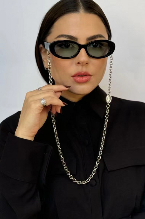 Tiffany & Co. Oval Luxe Chain Sunglasses