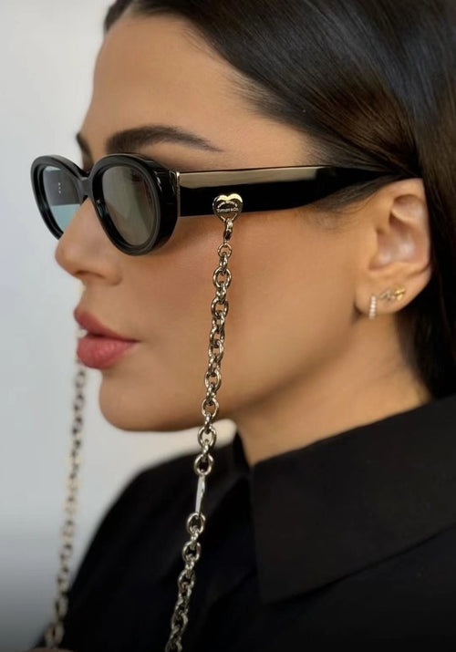 Tiffany & Co. Oval Luxe Chain Sunglasses