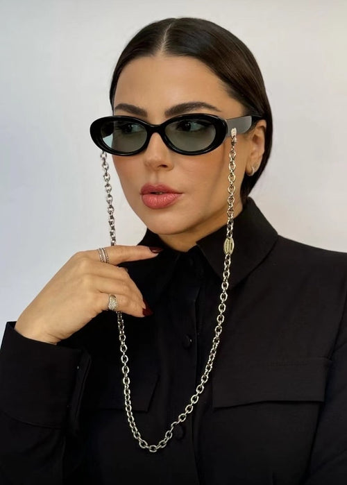 Tiffany & Co. Oval Luxe Chain Sunglasses