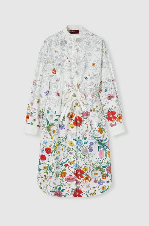 Gucci Flora Botanical Shirt Dress