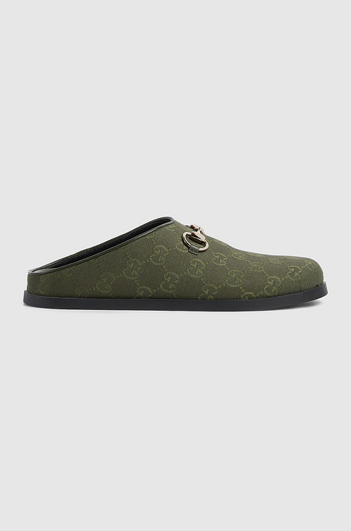 Gucci Horsebit Monogram Slippers