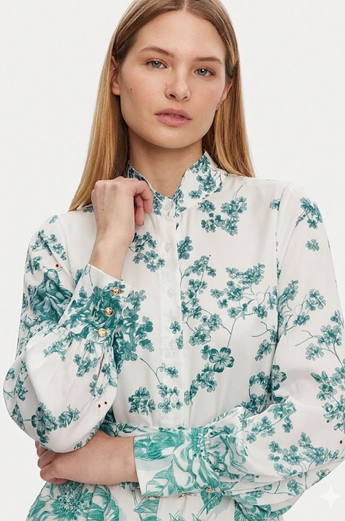 Dior Émeraude Botanique Silk Midi Dress