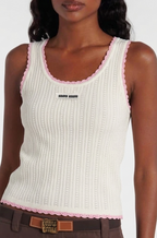 Miu Miu Rosette Rib Knit Tank