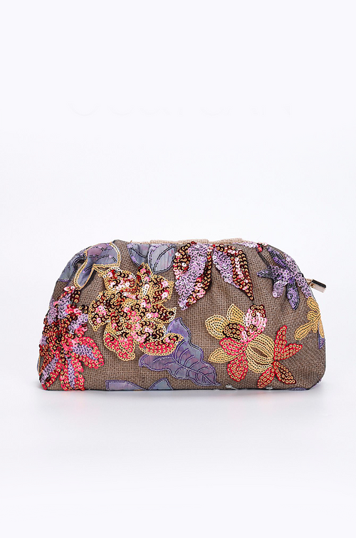 Floréline Étoile Embroidered Clutch