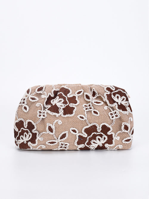 Floréline Étoile Embroidered Clutch