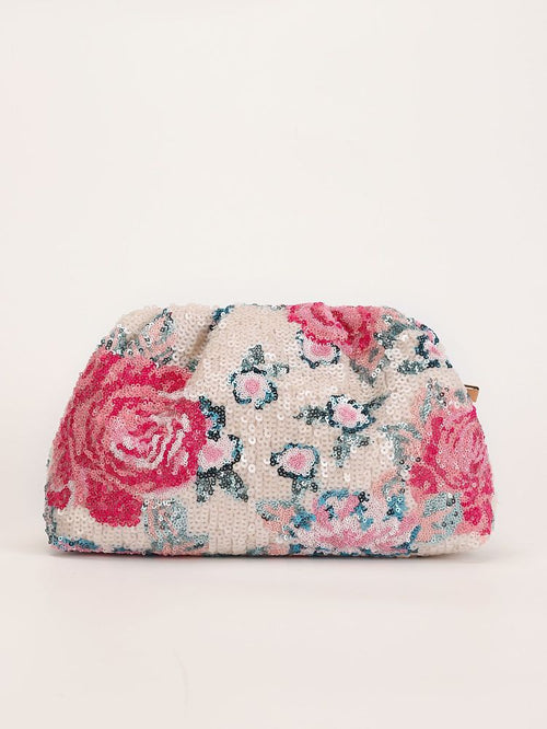 Floréline Étoile Embroidered Clutch