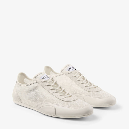Jimmy Choo “Lumière Dentelle” Lace Low Top Trainers