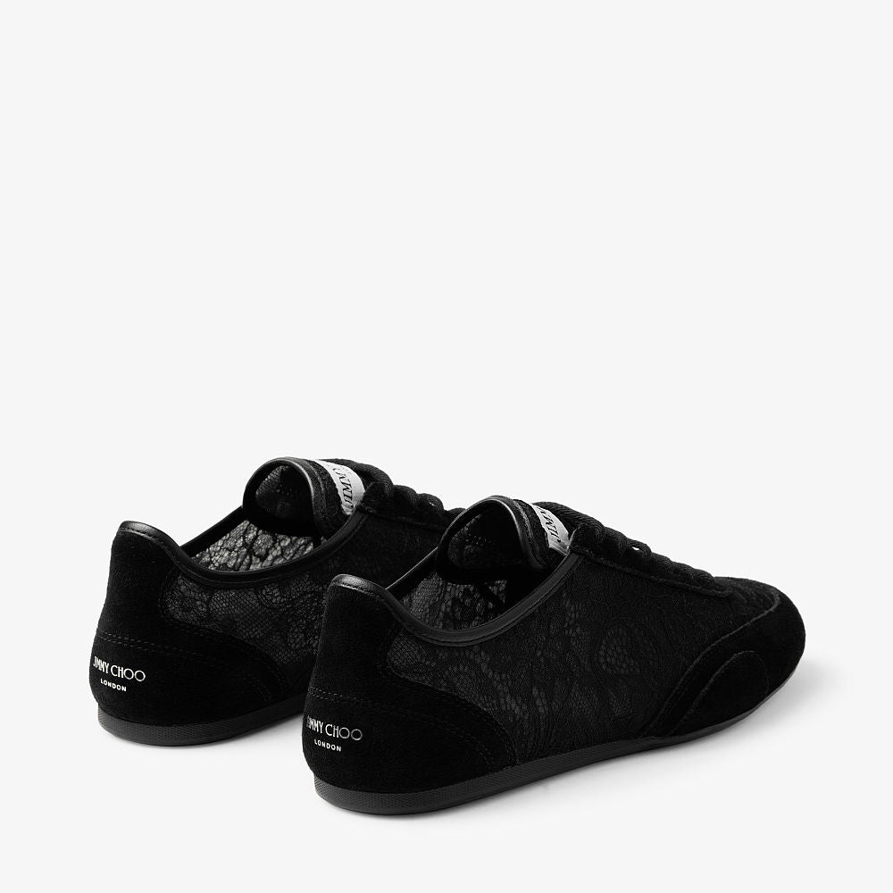 JIMMY CHOO ブラックレースシューズ　35 Jimmy Choo “Lumière Dentelle” Lace Low Top Trainers – LUXE LIVING