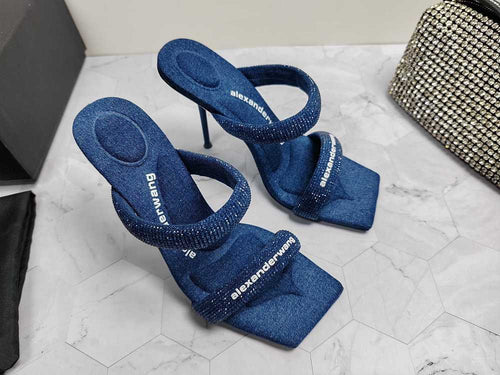 Alexander Wang Crystal Tubular Sandal Heels