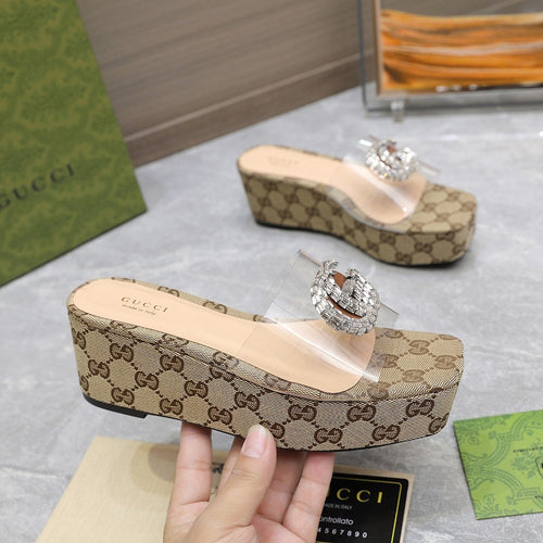 GG Wedge Sandals