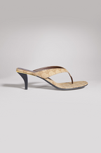 Gucci Monogram Thong Heel Sandals