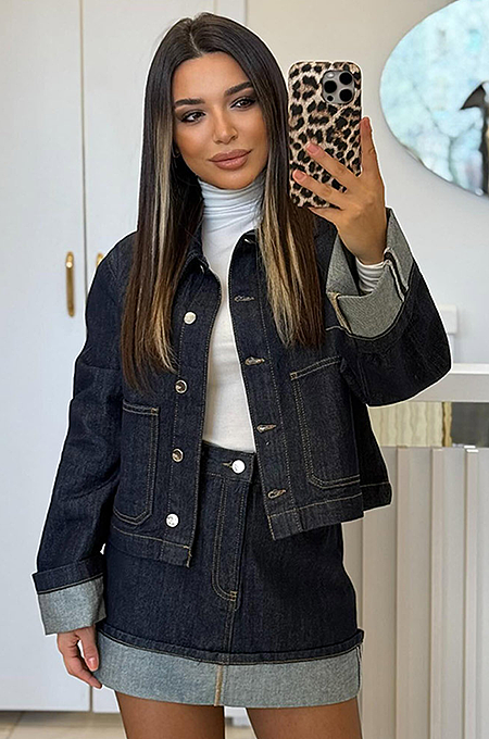 'Jalori' Denim Skirt Set
