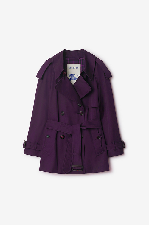 Burberry Violet Heritage Short Trench Coat