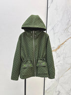 Gucci Monogram Hooded Jacket – Forest Green Edition