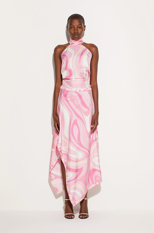 Pucci Rosa Onde Set Halter Top & Asymmetric Skirt LUXE LIVING FASHIONS Pucci Rosa Onde Set Halter Top & Asymmetric Skirt LUXE LIVING FASHIONS