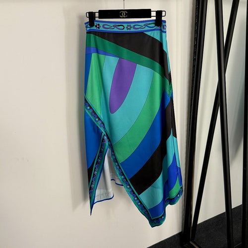 Pucci Oceana Verde Halter Top & Skirt Set