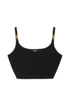 Versace Medusa Strap Knit Crop Top – Noir Eleganza