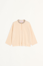 Valentino “Perla Luce” Embellished Collar Knit Top