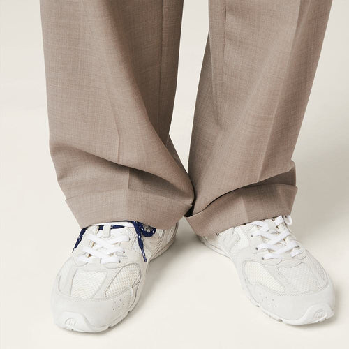 Miu Miu x New Balance White Suede Mesh Sneakers – Dual Lace Edition (EU 36–44)