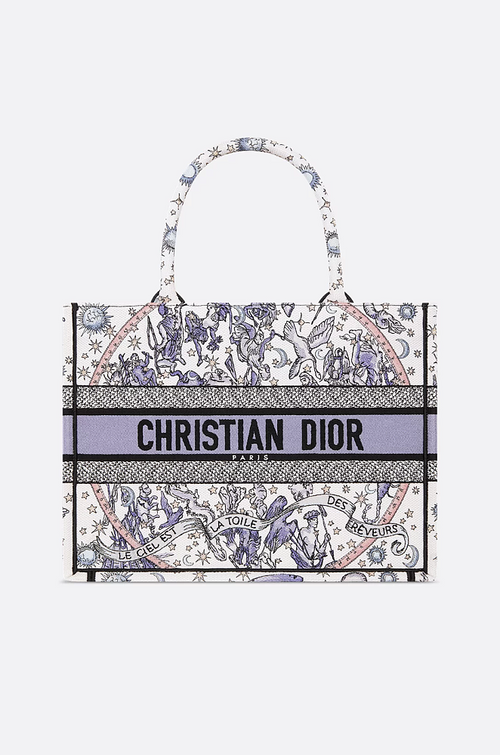 Dior Zodiac Embroidered Medium Book Tote – Multicolor