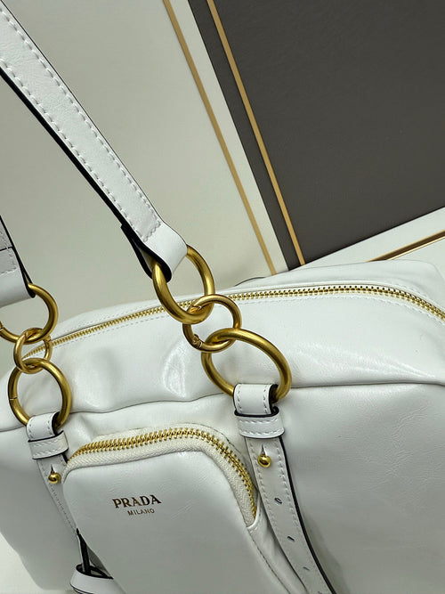 Prada Functional Calfskin Leather Shoulder Bag