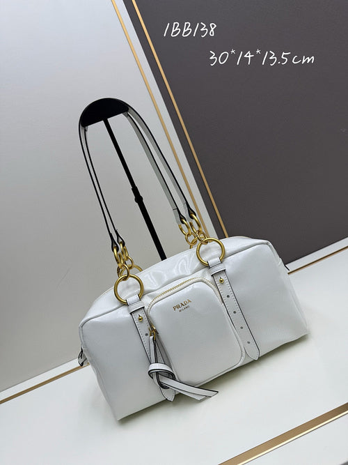 Prada Functional Calfskin Leather Shoulder Bag