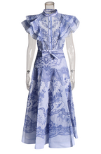 Élégance Rococo Printed Skirt Set