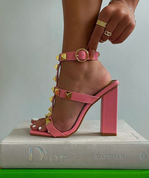“Camilla” Studded Heel