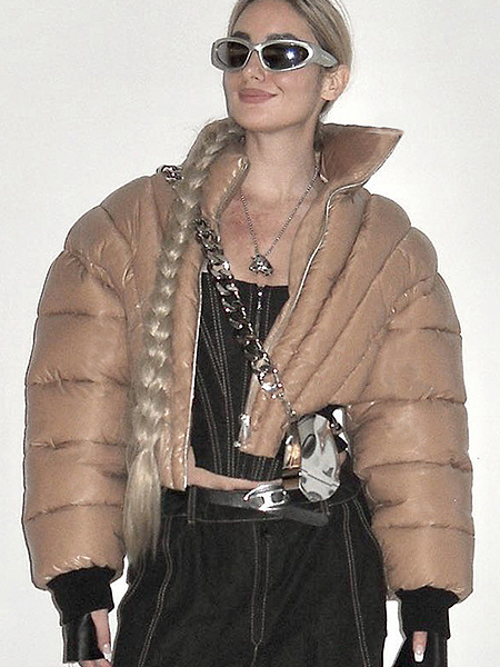 ‘Montrose’ Puffer Coat in Nude
