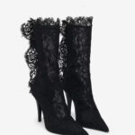 Noire Chantilly Lace Stiletto Boots