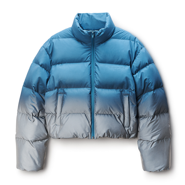 Alexander Wang Ombré Gradient Cropped Puffer Jacket
