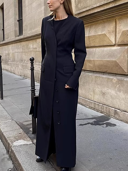 ‘Affluent Achievers’ Blazer Long Jacket