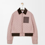 LOEWE Quilted Cropped Jacket – Blush Pink