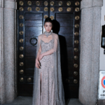 Puissance Sculptée FW27 – Étoile Souveraine Crystal Cape Couture Gown