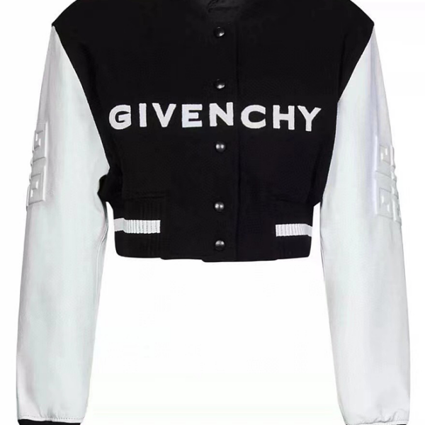 Givenchy-Signature Cropped Varsity Jacket