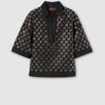 GG Metallic Jacquard Polo Top