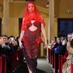 Puissance Sculptée -Rouge Ascendancy Crystal Column Gown