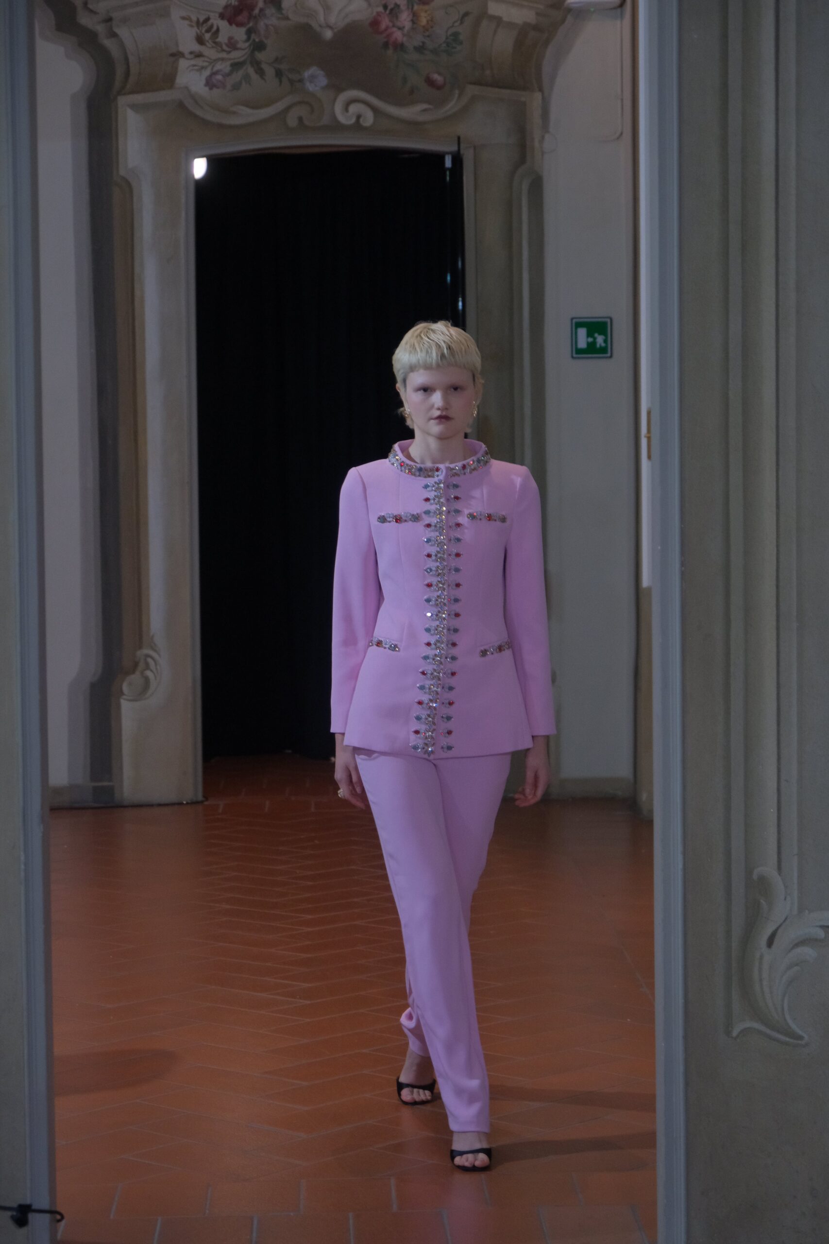 BC1EC264-B76D-45EE-84AB-BA6B4466AD9C.jpg ‘Amer Couture’ Pearl-Embellished Pants Set - Image 1