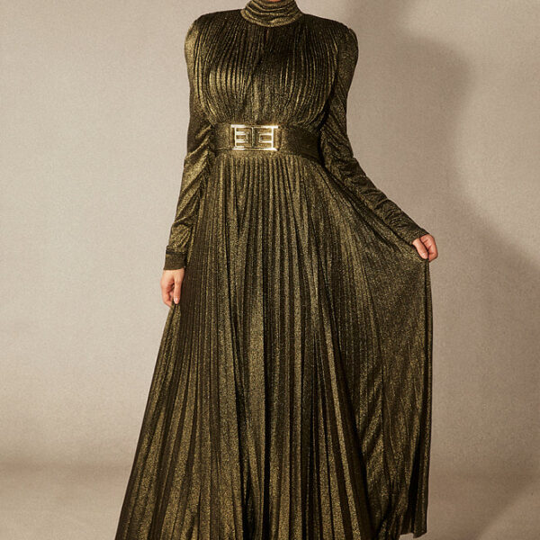 Aurelia Dominion Pleated Gown