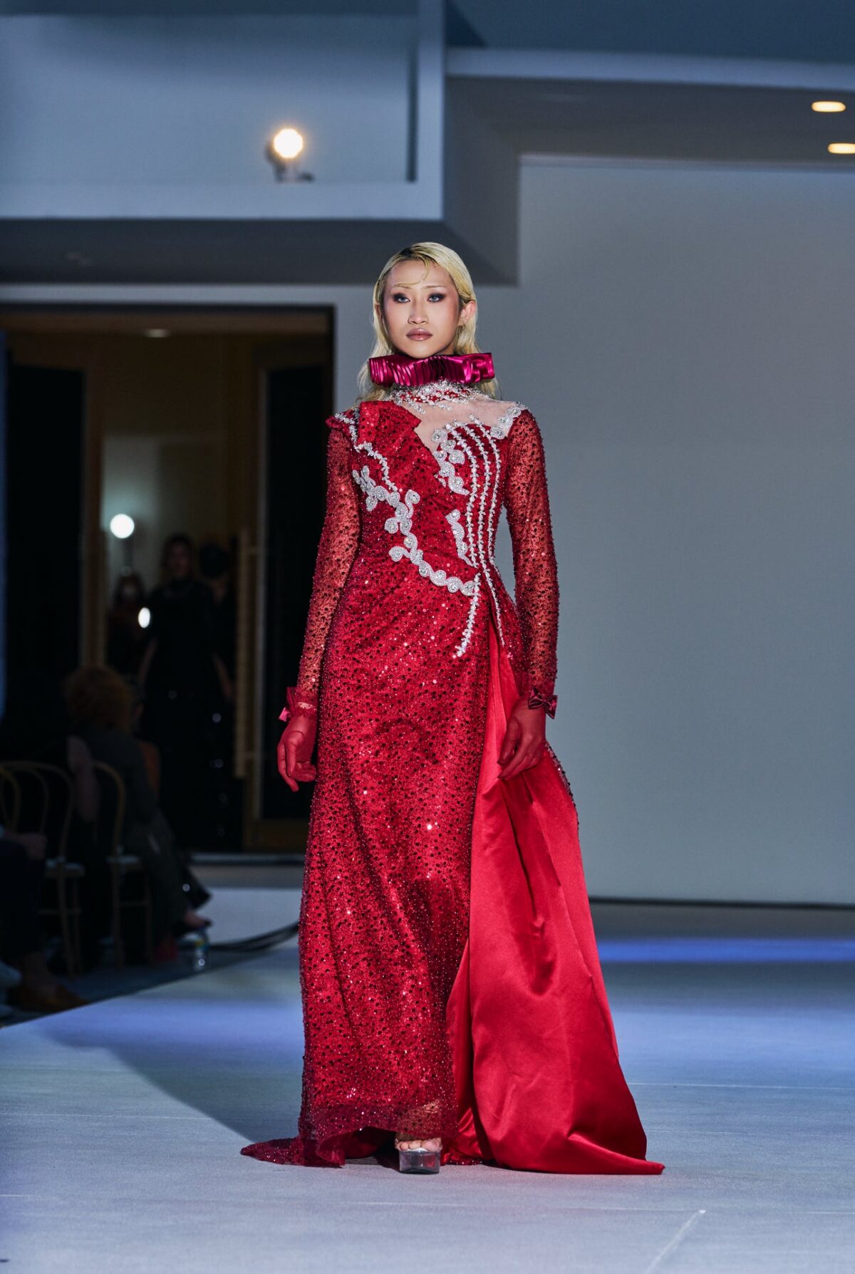 Crimson Dominion Couture Gown - Image 4